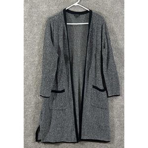 J. Jill Heather Grey Open Front Cardigan Sweater